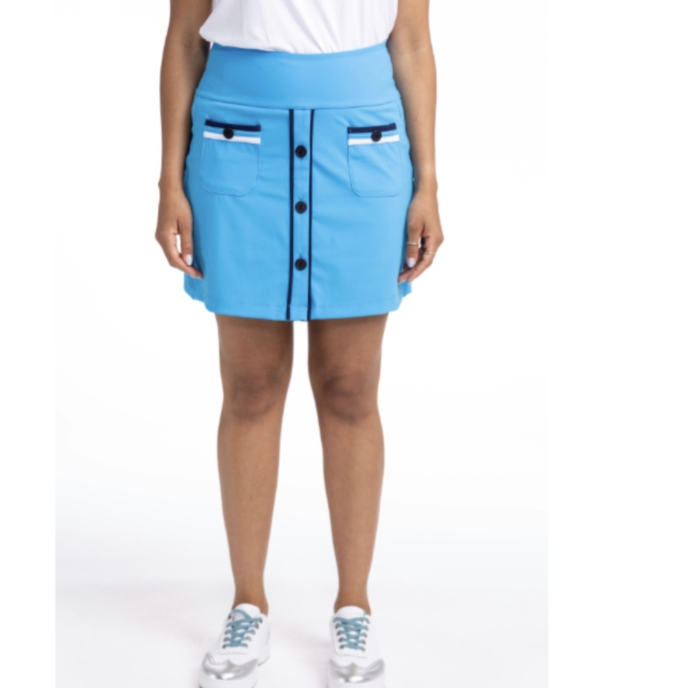 Kinona Pacific Blue Golf Skort Stylish Athletic Tennis Skirt Built-in Shorts